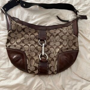 Coach Beige Interior with Dark Brown Label